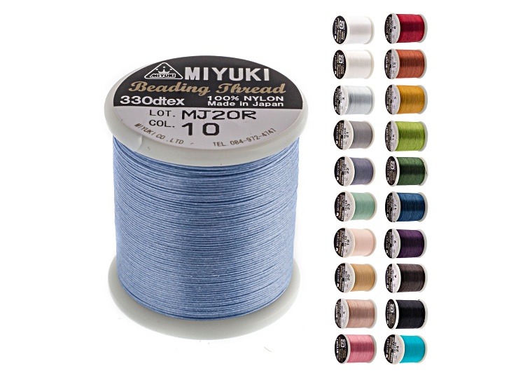 Miyuki Size B Light Blue Nylon Beading Thread 50m - 1277NJ
