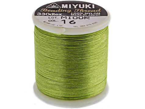 Miyuki Size B Peridot Nylon Beading Thread 50m - 1277NN | JTV.com