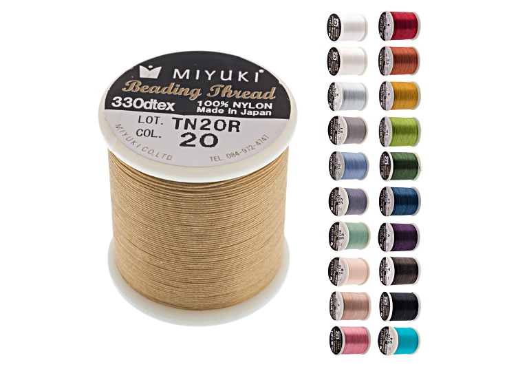 Miyuki Size B Brown Biscotti Nylon Beading Thread 50m - 1277NQ | JTV