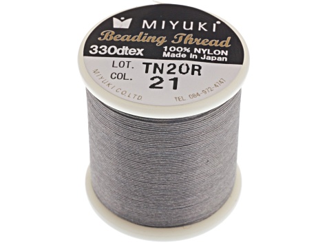 Miyuki Size B Grey Smoke Nylon Beading Thread 50m
