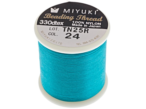 Miyuki Size B Teal Nylon Beading Thread 50m