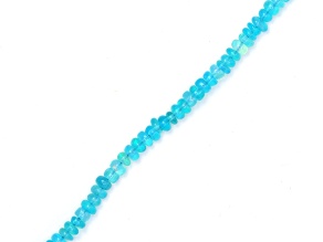 Teal Ethiopian Opal 3mm Smooth Rondelles Bead Strand, 16" strand