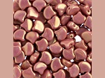 John Bead 7.5mm White Metallic Red Luster Color Czech Glass Ginkgo Leaf Beads 50 Grams
