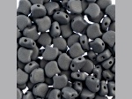John Bead 7.5mm Jet Matte Color Czech Glass Ginkgo Leaf Beads 50 Grams