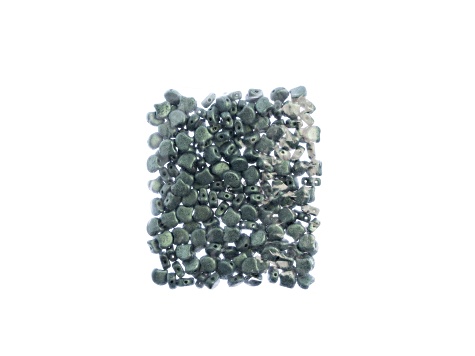John Bead 7.5mm Metallic Suede Light Green Color Czech Glass Ginkgo Leaf Beads 50 Grams
