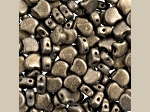 John Bead 7.5mm Metallic Suede Dark Green Color Czech Glass Ginkgo Leaf Beads 50 Grams