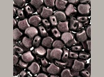 John Bead 7.5mm Metallic Suede Dark Plum Color Czech Glass Ginkgo Leaf Beads 50 Grams
