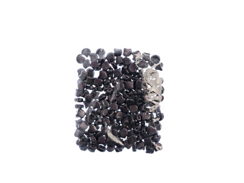 John Bead 7.5mm Metallic Suede Dark Plum Color Czech Glass Ginkgo Leaf Beads 50 Grams