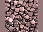 John Bead 7.5mm Metallic Suede Pink Color Czech Glass Ginkgo Leaf Beads 50 Grams