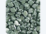 John Bead 7.5mm White Green Luster Color Czech Glass Ginkgo Leaf Beads 50 Grams