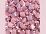 John Bead 7.5mm White Metallic Pink Color Czech Glass Ginkgo Leaf Beads 50 Grams