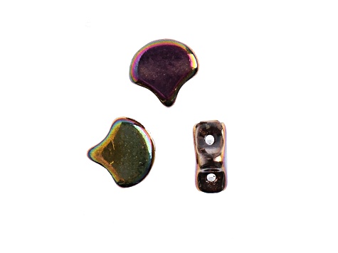 John Bead 7.5mm Crystal Vitex Color Czech Glass Ginkgo Leaf Beads 50 Grams