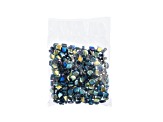 John Bead 7.5mm Jet AB Color Czech Glass Ginkgo Leaf Beads 50 Grams
