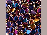 John Bead 7.5mm Jet Sliperit Color Czech Glass Ginkgo Leaf Beads 50 Grams