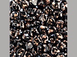 John Bead 7.5mm Jet Copper Splash Color Czech Glass Ginkgo Leaf Beads 50 Grams