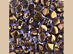 John Bead 7.5mm Crystal Bronze Color Czech Glass Ginkgo Leaf Beads 50 Grams