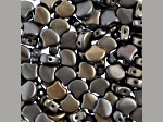 John Bead 7.5mm Metallic Leather Matte Color Czech Glass Ginkgo Leaf Beads 50 Grams