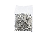 John Bead 7.5mm Metallic Silver Matte Color Czech Glass Ginkgo Leaf Beads 50 Grams