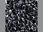 John Bead 7.5mm Jet Hematite Color Czech Glass Ginkgo Leaf Beads 50 Grams