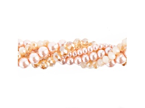 Crystal Lane DIY Cherry Blossom Pink 5 Twisted Bead Strands