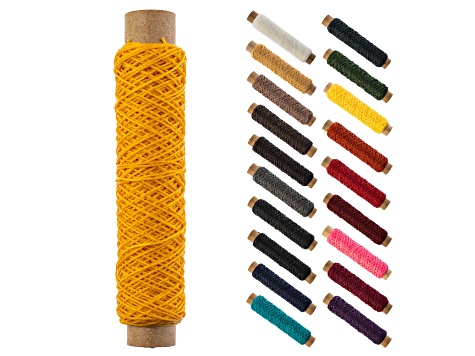 Gudebrod 0.38mm Gold Color 3ply Waxed Beading Thread Bobbin 75ft