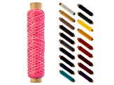 Gudebrod 0.38mm Pink 3ply Waxed Beading Thread Bobbin 75ft