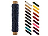 Gudebrod 0.38mm Blue 3ply Waxed Beading Thread Bobbin 75ft