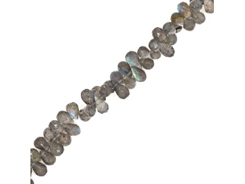 Picture of AAA Blue Labradorite 6x4mm Faceted Teardrop Briolettes Bead Strand, 8" strand length
