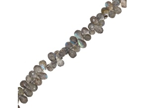 AAA Blue Labradorite 6x4mm Faceted Teardrop Briolettes Bead Strand, 8" strand length
