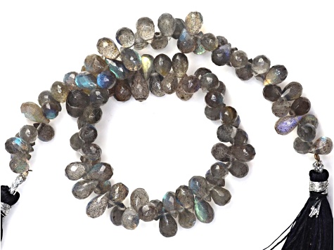 AAA Blue Labradorite 6x4mm Faceted Teardrop Briolettes Bead Strand, 8" strand length