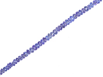 Picture of Blue Tanzanite 3mm - 4mm Hand Faceted Rondelles Bead Strand, 16" strand length
