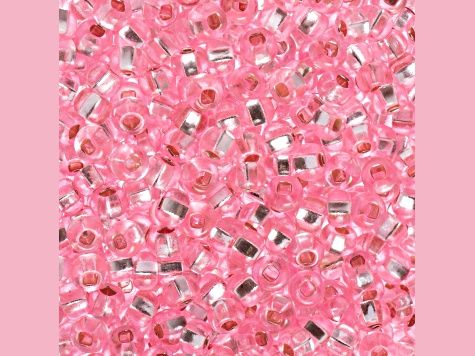 Czech Glass 6/0 Seed Beads Silver Lined Rose Color 23 Gram Vial