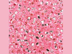 Czech Glass 6/0 Seed Beads Silver Lined Rose Color 23 Gram Vial