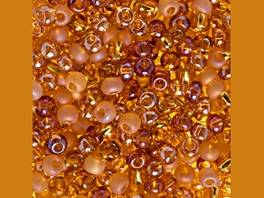 Czech Glass 6/0 Seed Beads Topaz Color Mix 23 Gram Vial