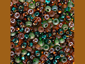 Czech Glass 6/0 Seed Beads Coffee Harvest Color Mix 23 Gram Vial