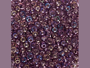 Czech Glass 6/0 Seed Beads Amethyst Color AB 23 Gram Vial