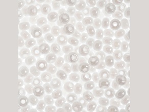 Czech Glass 6/0 Seed Beads White Pearl Color 23 Gram Vial