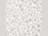 Czech Glass 6/0 Seed Beads White Pearl Color 23 Gram Vial