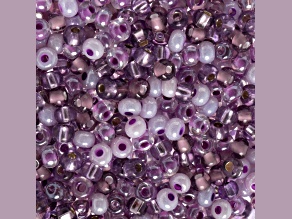 Czech Glass 6/0 Seed Beads Purple Passion Mix 23 Gram Vial