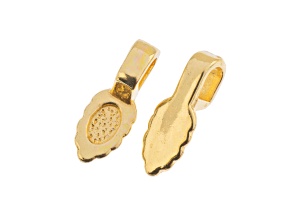 John Bead Must Have Findings 15mm Gold Tone Zinc Alloy Glue On Bails 5 Pieces