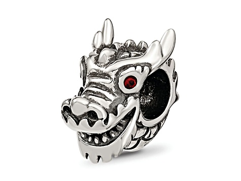Sterling Silver Reflections Crystal Chinese New Year Dragon Bead ...