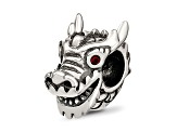 Sterling Silver Reflections Crystal Chinese New Year Dragon Bead
