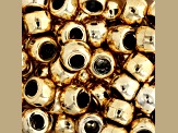 9mm Metalized Opaque Gold Color Plastic Pony Beads, 1000pcs