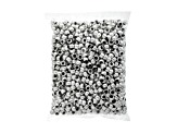 9mm Metalized Opaque Silver Color Plastic Pony Beads, 1000pcs
