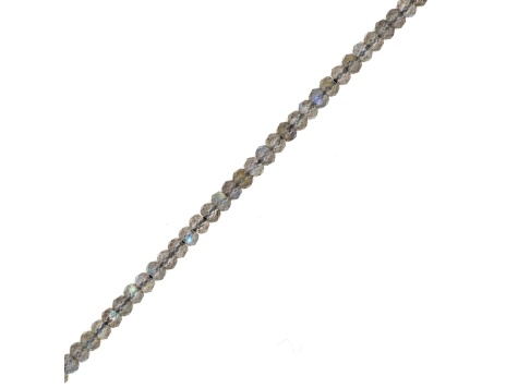 Blue Labradorite 3mm Faceted Rondelles Bead Strand, 13" strand length