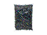9mm Opaque Iris Black Plastic Pony Beads, 1000pcs