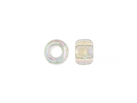9mm Transparent Iris Crystal Clear Plastic Pony Beads, 1000pcs