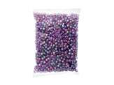 9mm Transparent Iris Light Amethyst Color Plastic Pony Beads, 1000pcs