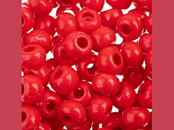Picture of John Bead Czech Glass 2/0 Seed Beads Terra Intensive Red 22 Grams