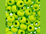 John Bead Czech Glass 2/0 Seed Beads Terra Intensive Light Green 22 Grams